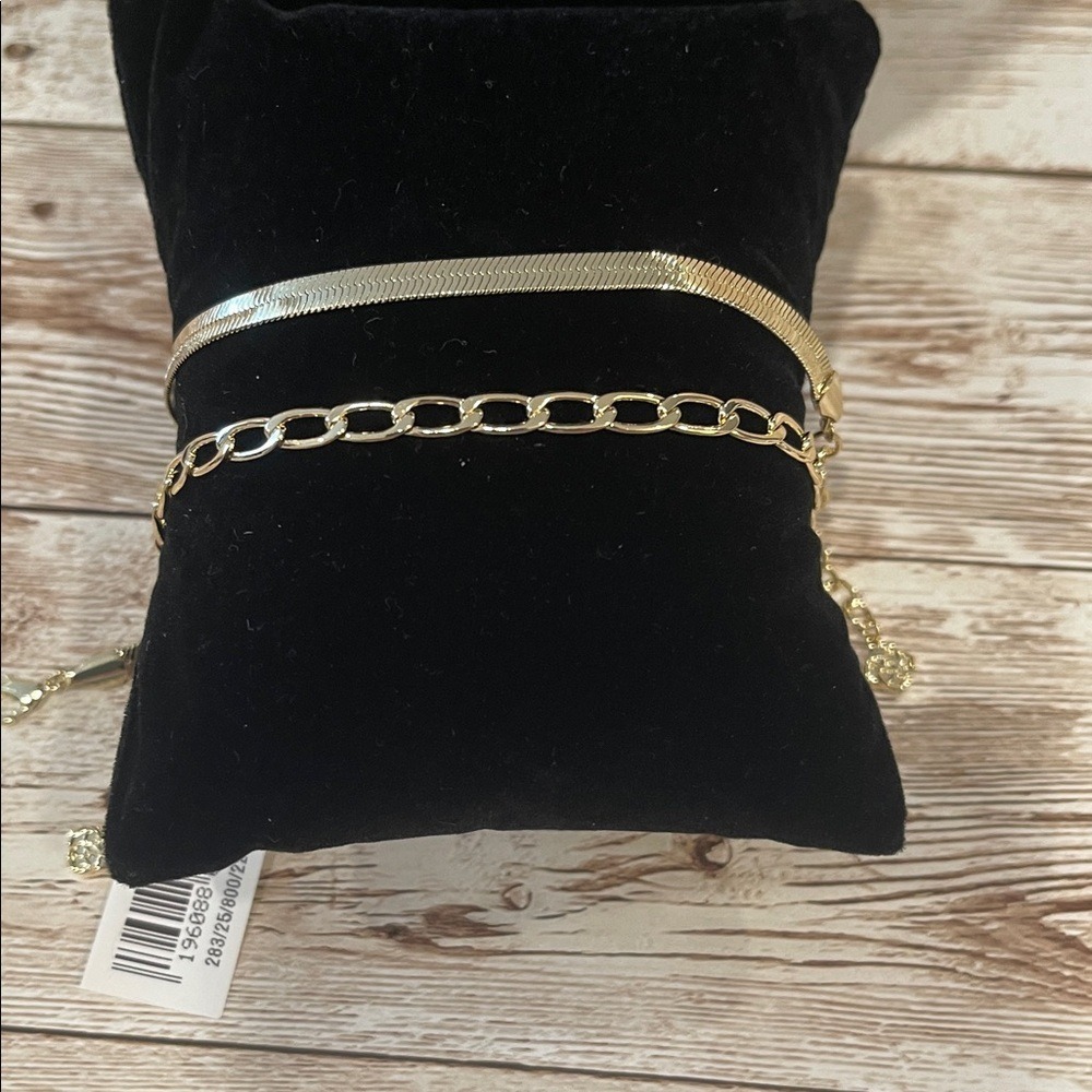 Macy's Chic Gold Chain Bracelet Duo